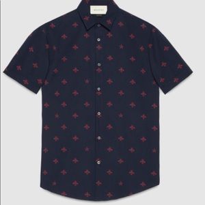 mens gucci button up shirt